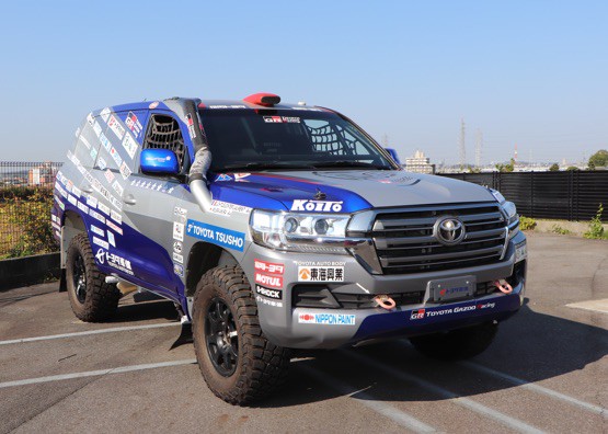 Close up of a Toyota rally car