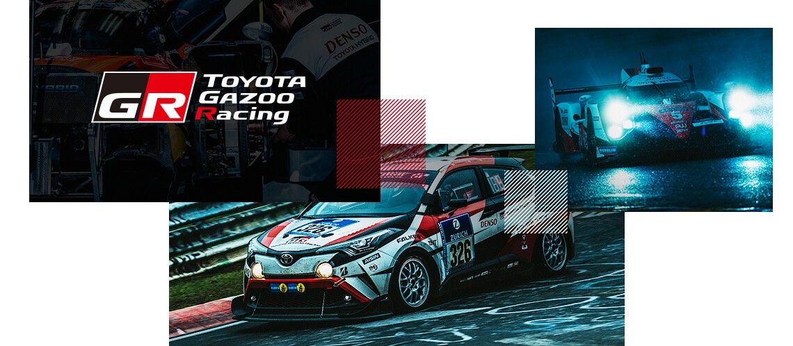 Toyota Gazo Racing yarış arabaları kolajı