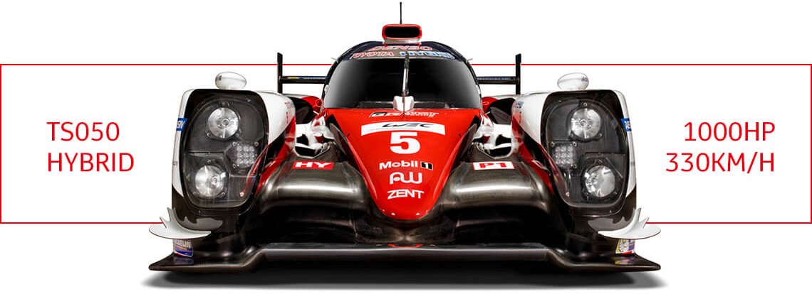 Toyota TS050 Hybrid 1000HP yarış aracı ön görünüşü