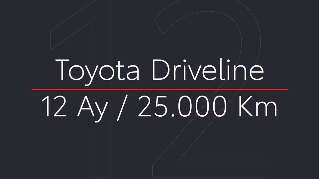 Toyota Driveline - 12 Ay / 25.000 Km