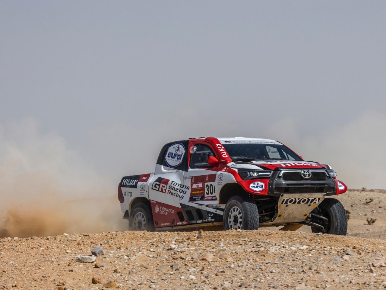 Rally car in the desert
