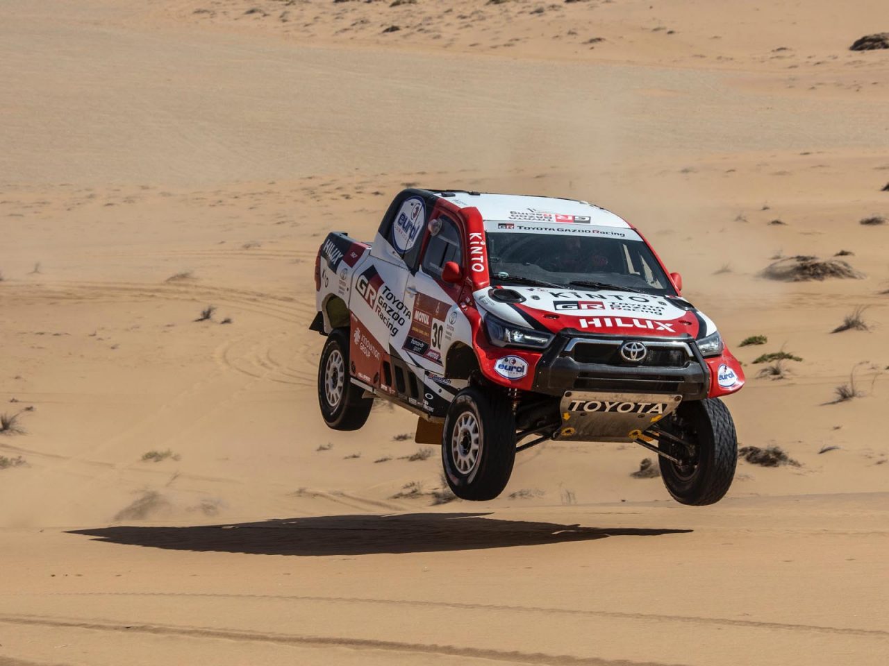Rally car in the desert